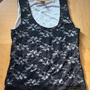 Chic Black Lace Women's Tank Top